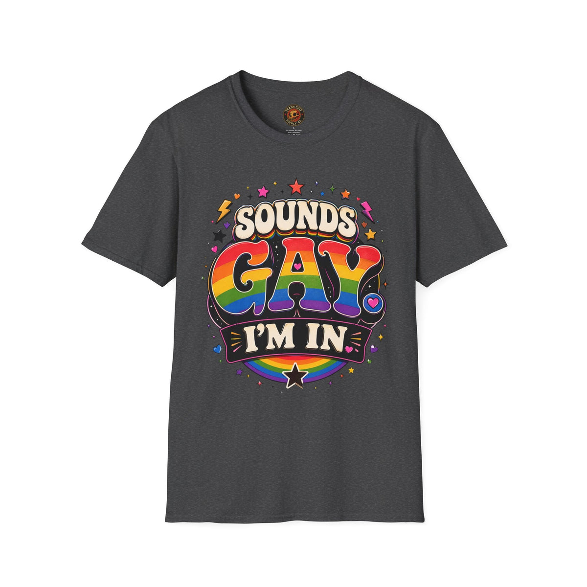 Sounds Gay T‑Shirt — Rainbow Retro "Sounds Gay I'm In" Pride Tee