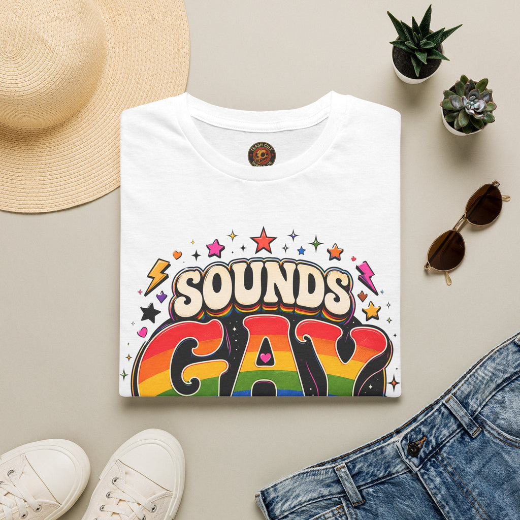 Sounds Gay T‑Shirt — Rainbow Retro "Sounds Gay I'm In" Pride Tee