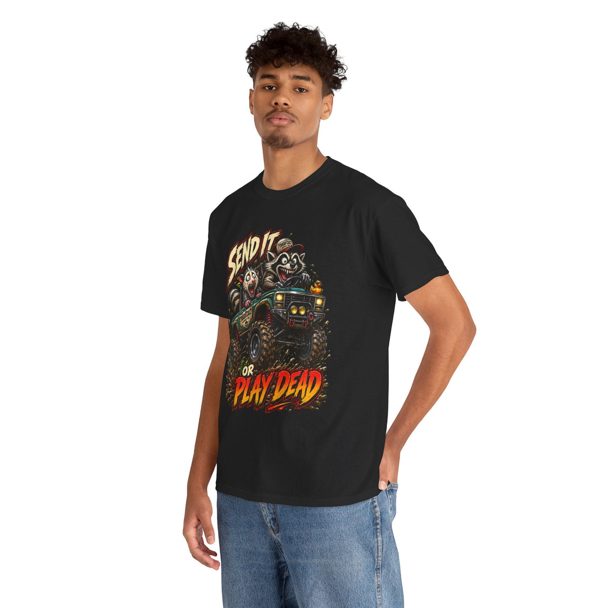 T-Shirt — 'Send It or Play Dead' Off‑Road Truck Graphic Tee