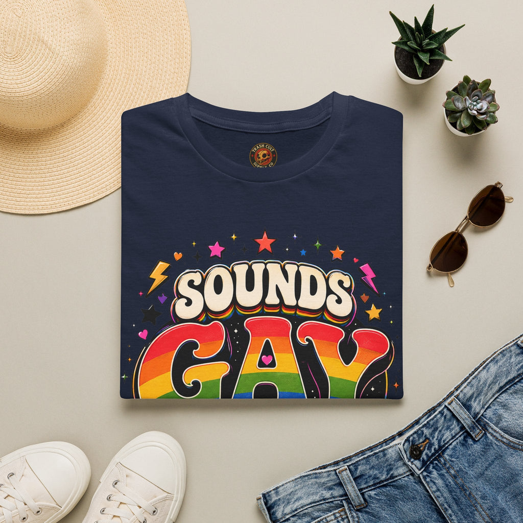 Sounds Gay T‑Shirt — Rainbow Retro "Sounds Gay I'm In" Pride Tee