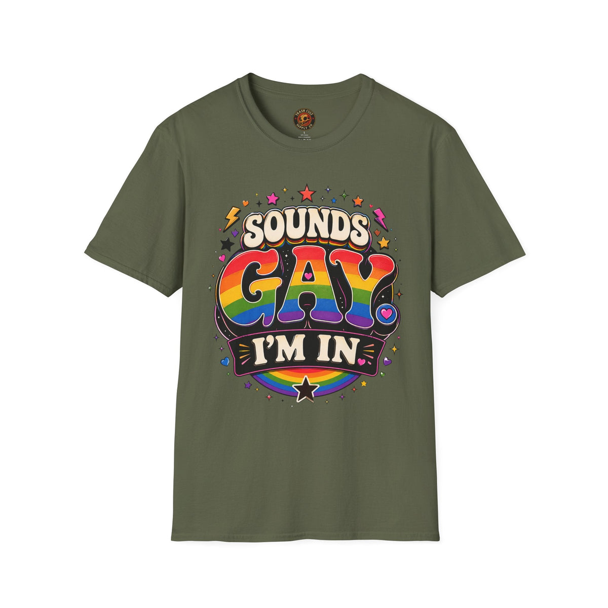 Sounds Gay T‑Shirt — Rainbow Retro "Sounds Gay I'm In" Pride Tee