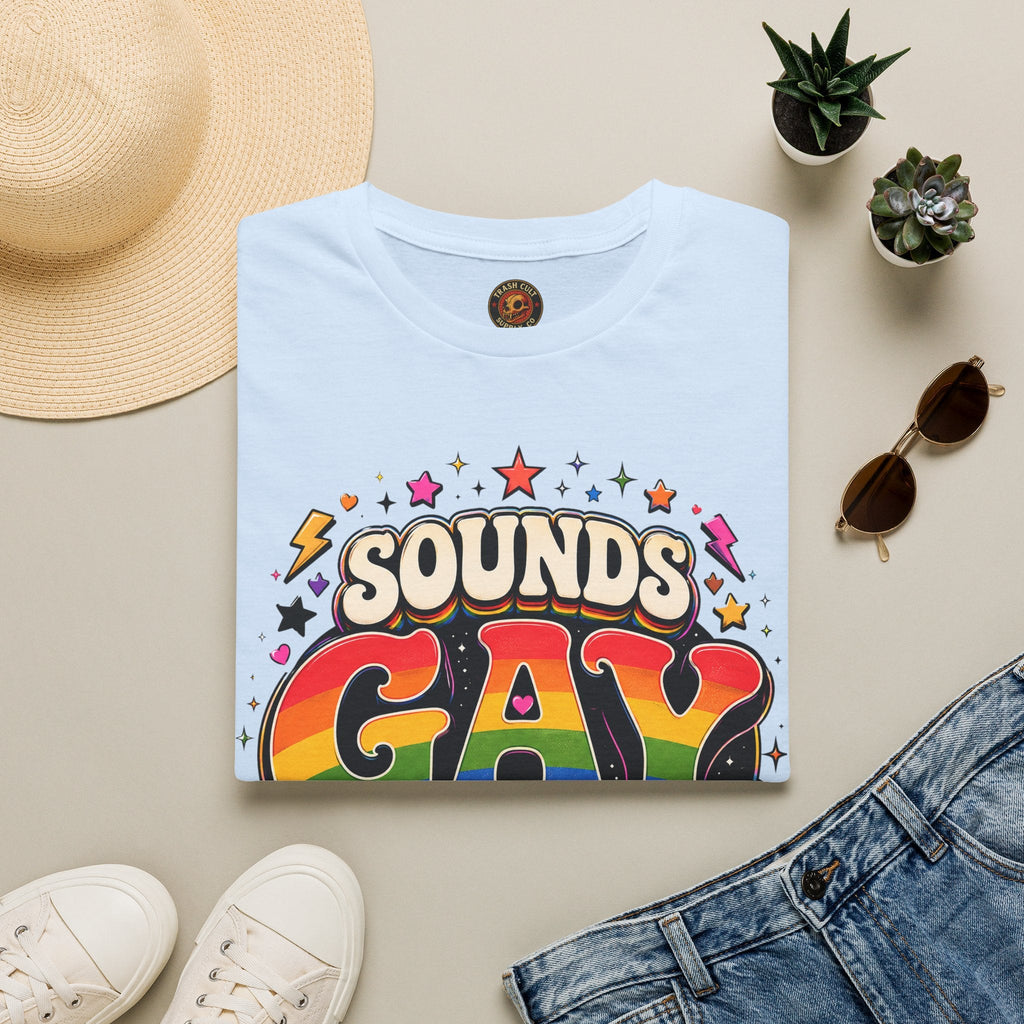 Sounds Gay T‑Shirt — Rainbow Retro "Sounds Gay I'm In" Pride Tee