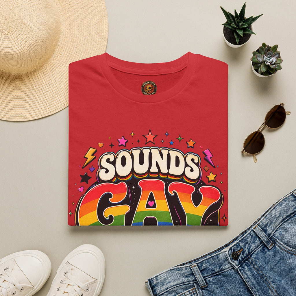 Sounds Gay T‑Shirt — Rainbow Retro "Sounds Gay I'm In" Pride Tee