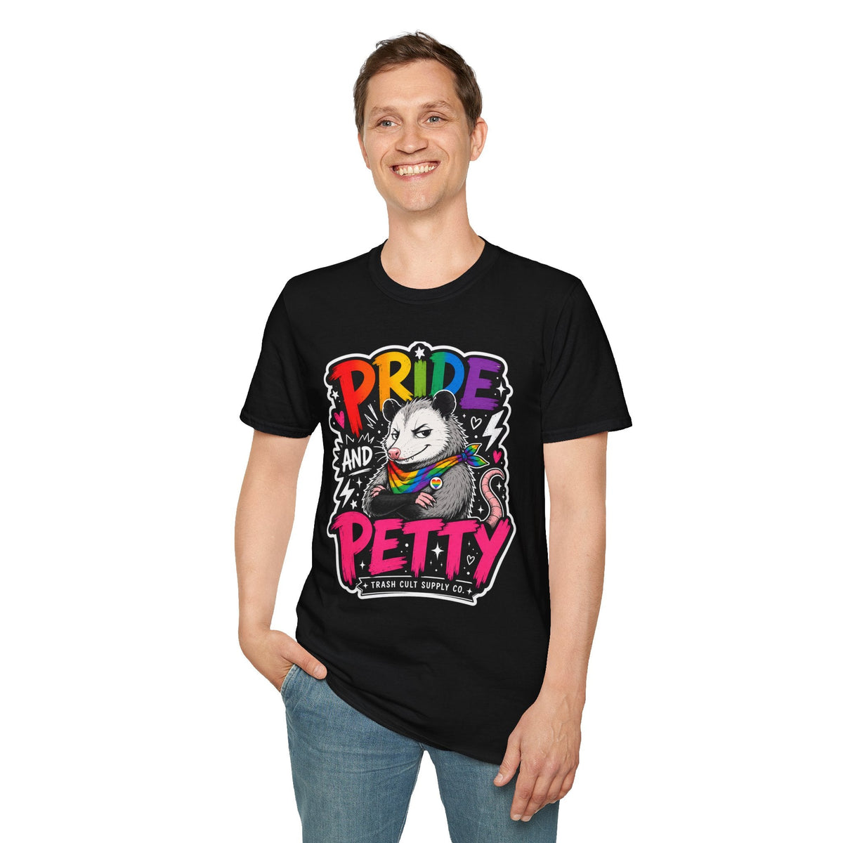 Pride and Petty T-Shirt — Rainbow Possum LGBTQ+ Graphic Tee