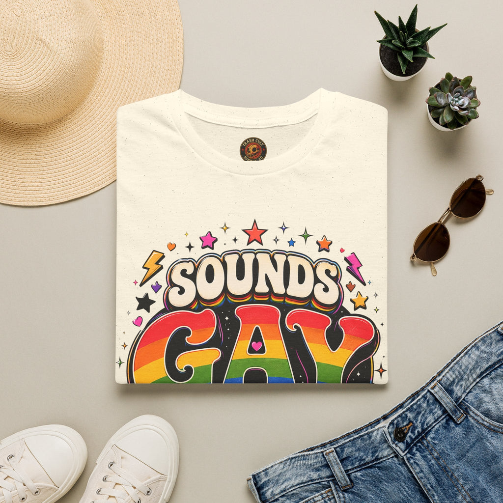 Sounds Gay T‑Shirt — Rainbow Retro "Sounds Gay I'm In" Pride Tee
