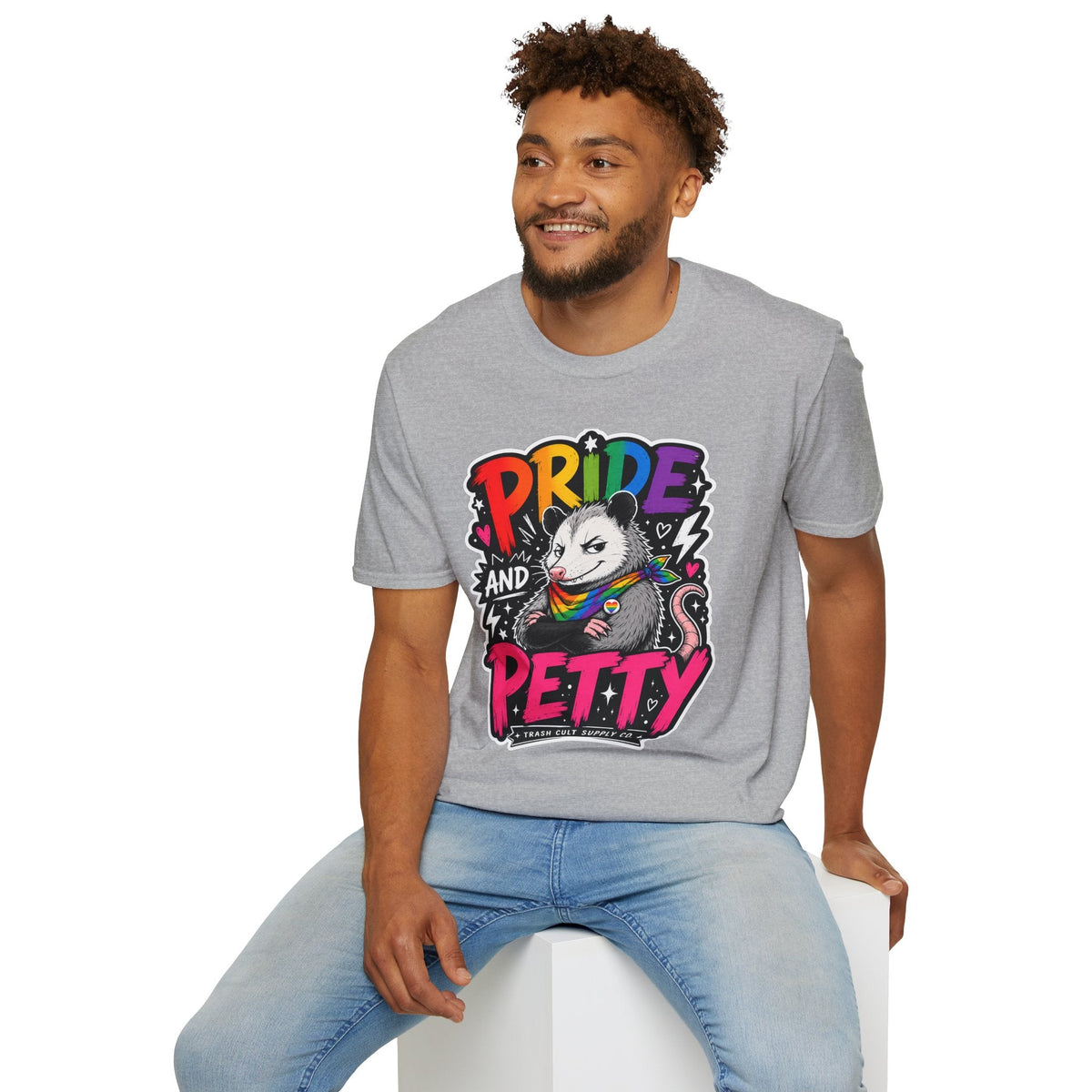 Pride and Petty T-Shirt — Rainbow Possum LGBTQ+ Graphic Tee
