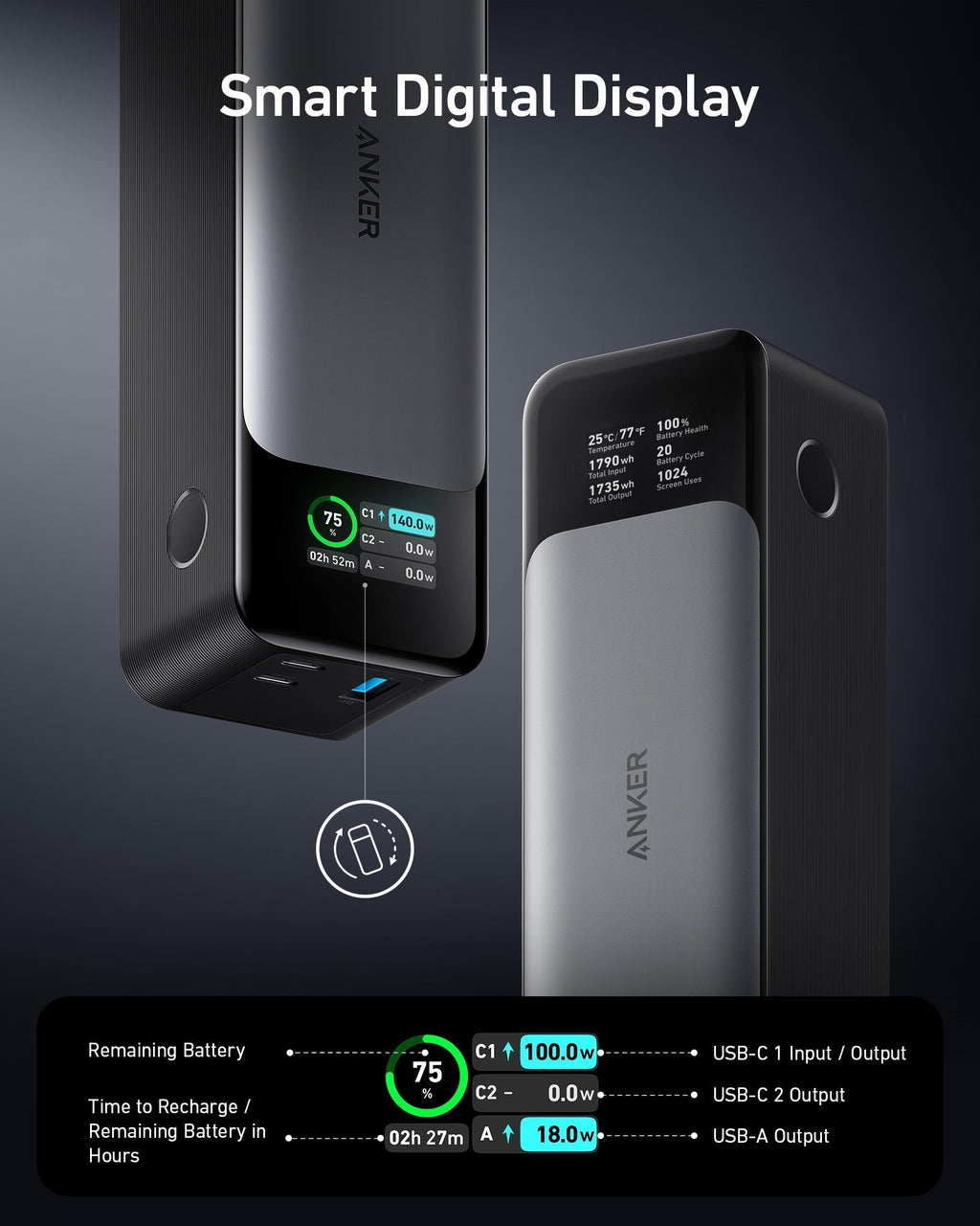 Anker 737 Power Bank (PowerCore 24K) - ATE