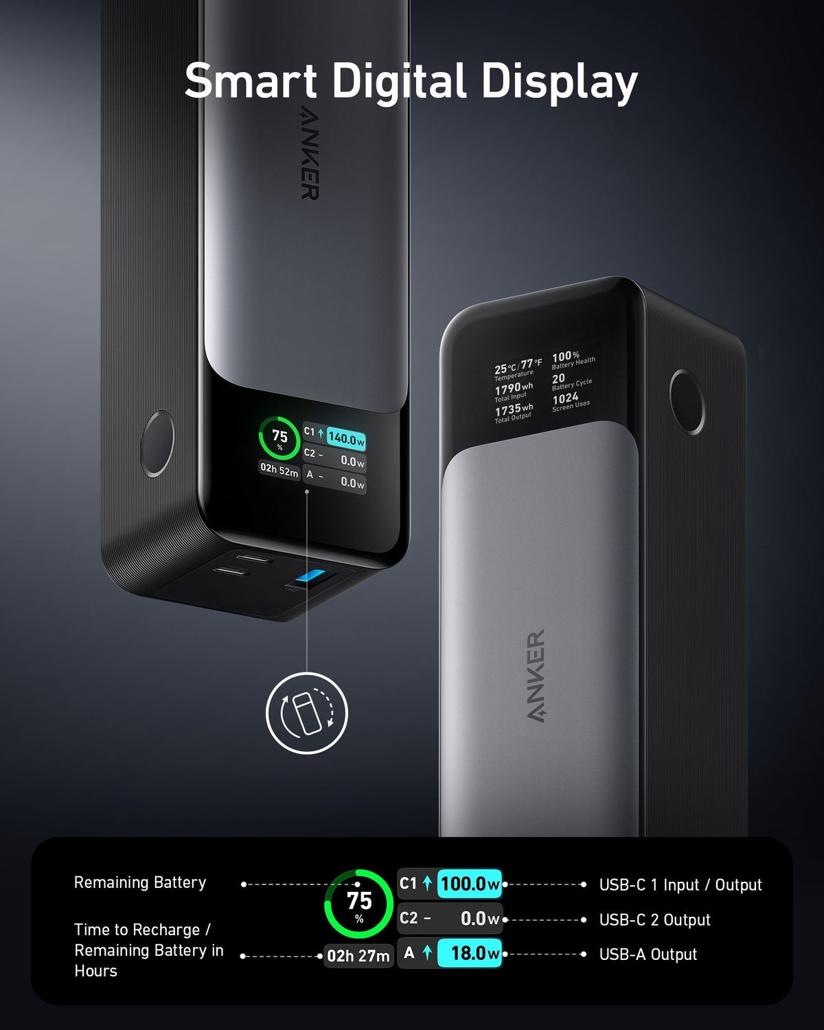 Anker 737 Power Bank (PowerCore 24K) - ATE