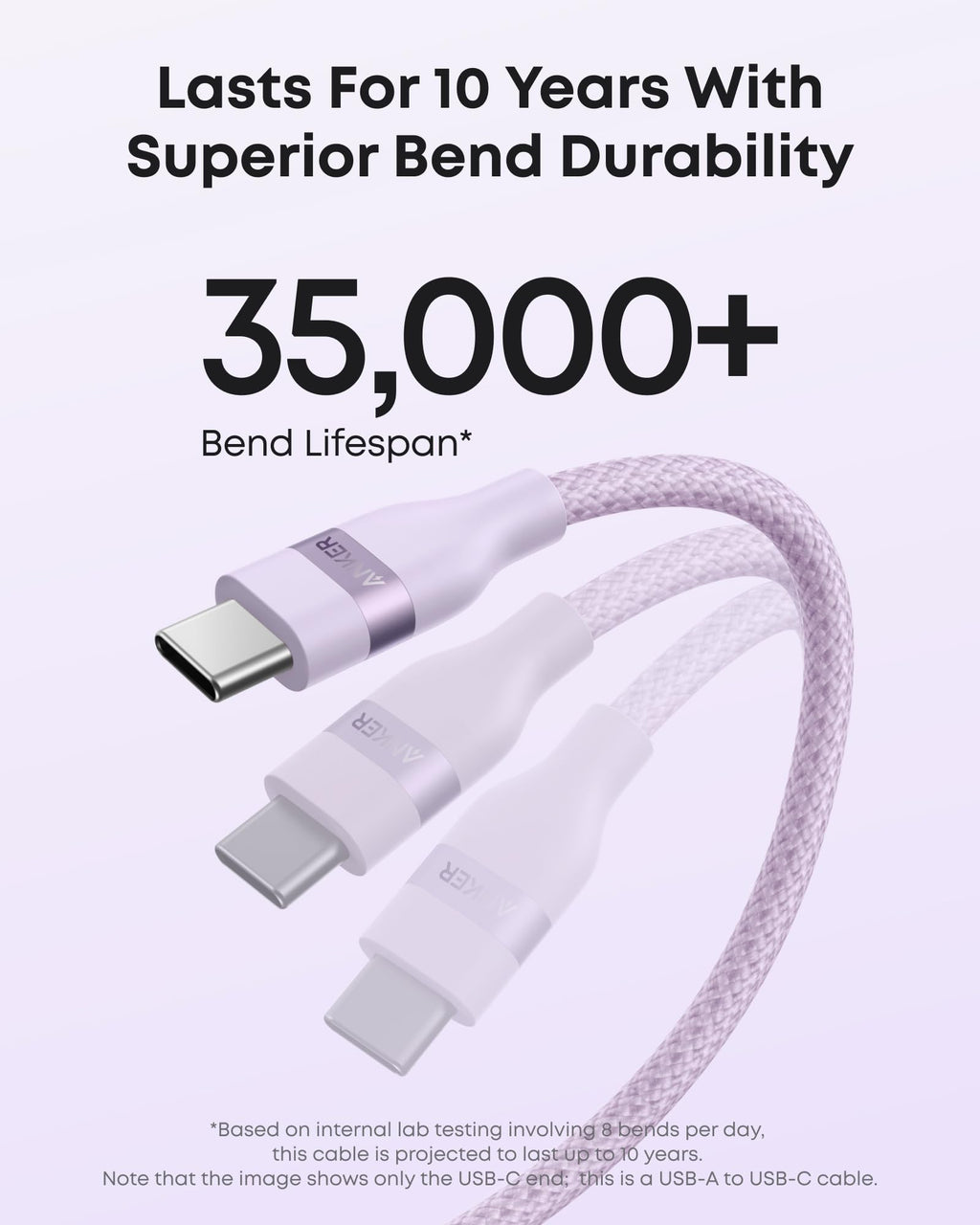 Anker USB-A to USB-C Cable (3 ft / 6 ft, Upcycled-Braided) - ATE