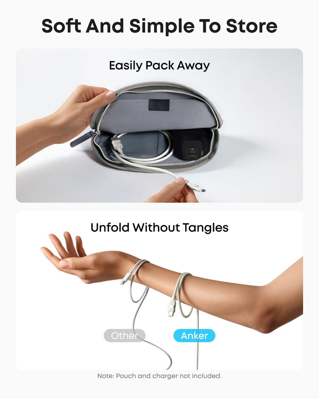 Anker USB-A to USB-C Cable (3 ft / 6 ft, Upcycled-Braided) - ATE