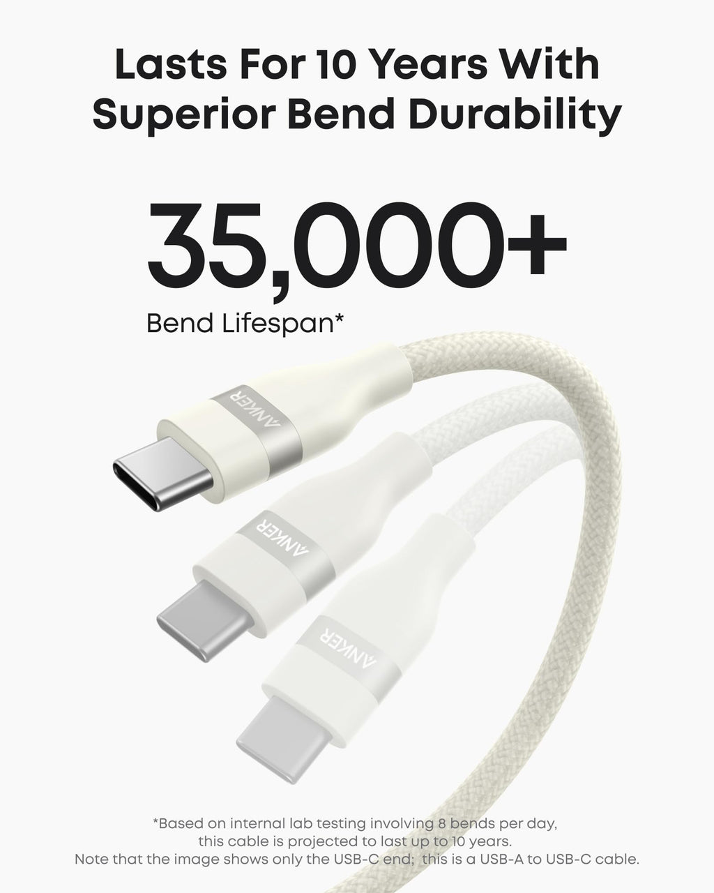 Anker USB-A to USB-C Cable (3 ft / 6 ft, Upcycled-Braided) - ATE