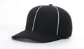 Richardson Flex-Fit Football/Lacrosse Officials Hat - Black w/ White Piping and White - ATE