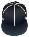 Richardson Ignite LITE R-Flex Referee Football/Lacrosse Officials Hat - Black w/White Piping - ATE